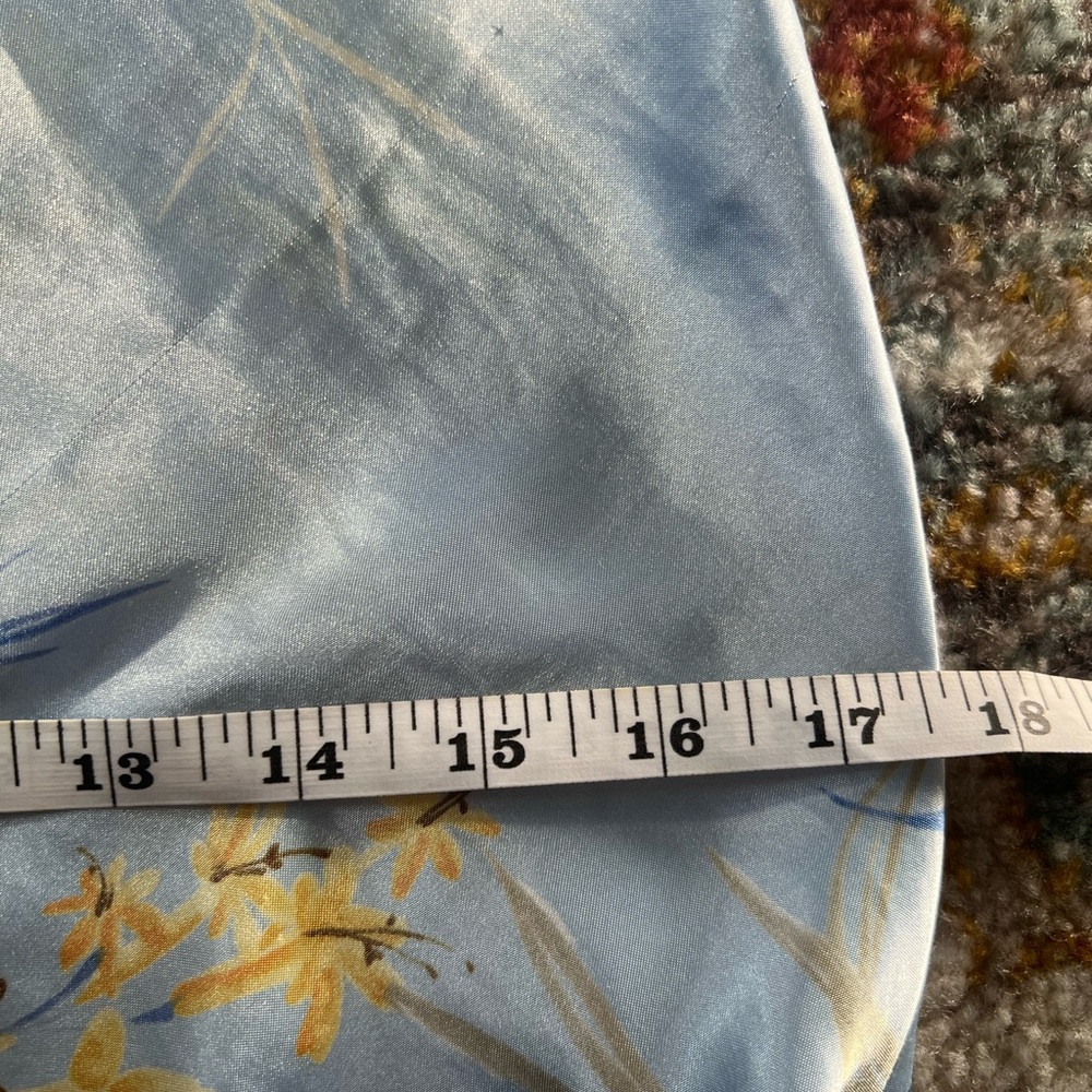 Jones New York Blue Slip Dress Silky Floral Nightgown - Picture 7 of 8